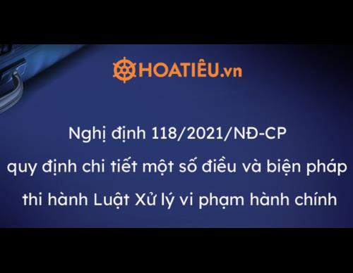 Nghị định quy định chi tiết một số điều và biện pháp thi hành Luật Xử lý vi phạm hành chính.